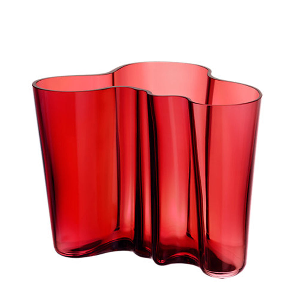 Vase Cranberry 160mm By Alvar Aalto