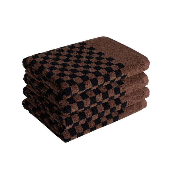 BAINA Organic Cotton Pool Towel ROMAN Tobac and Noir