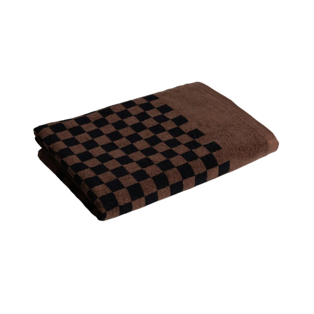 BAINA Organic Cotton Pool Towel ROMAN Tobac and Noir