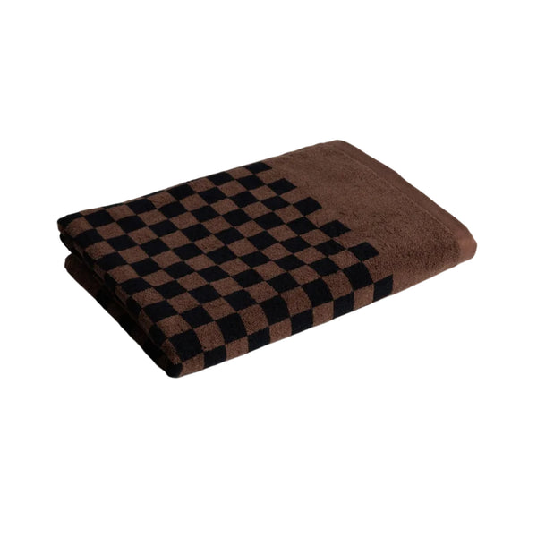 BAINA Organic Cotton Pool Towel ROMAN Tobac and Noir