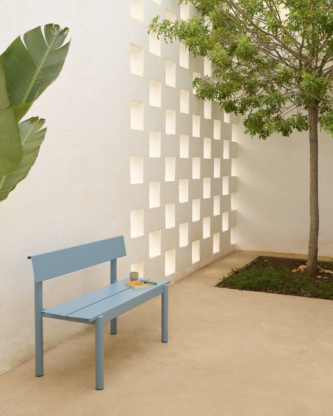 Muuto Linear Steel Outdoor Bench with Backrest
