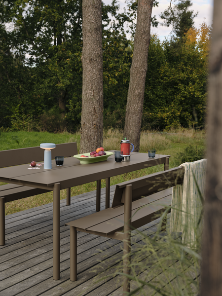 Muuto Linear Steel Outdoor Bench with Backrest