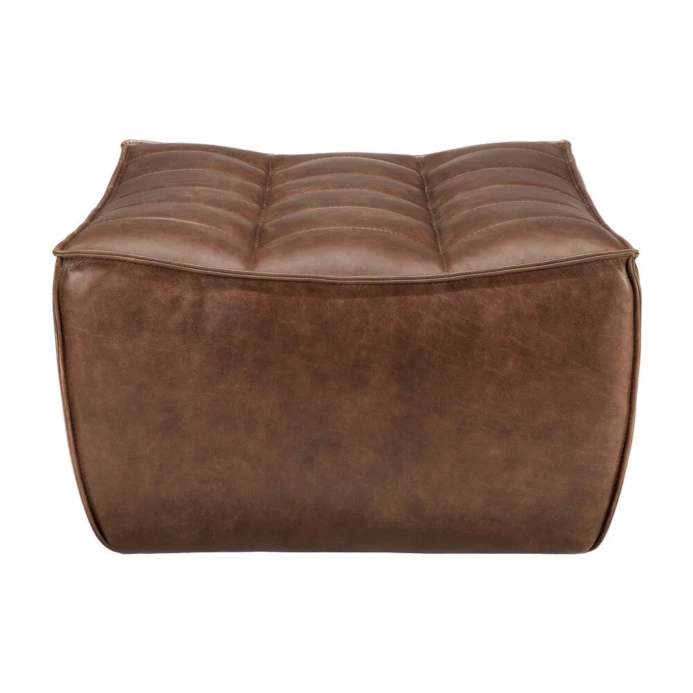 Ethnicraft N701 Ottoman - Chestnut Leather