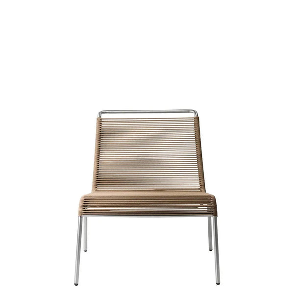 FDB Møbler M20L - Teglgård - Lounge Cord Chair Stainless steel by Salto & Sigsgaard