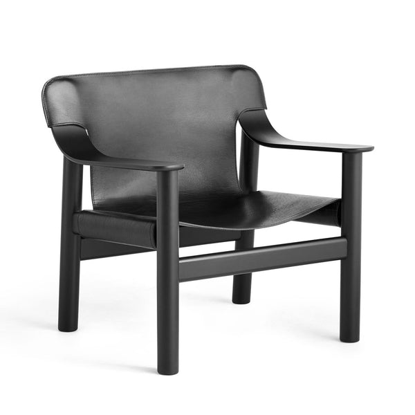 HAY Bernard Chair Black Leather Open Room