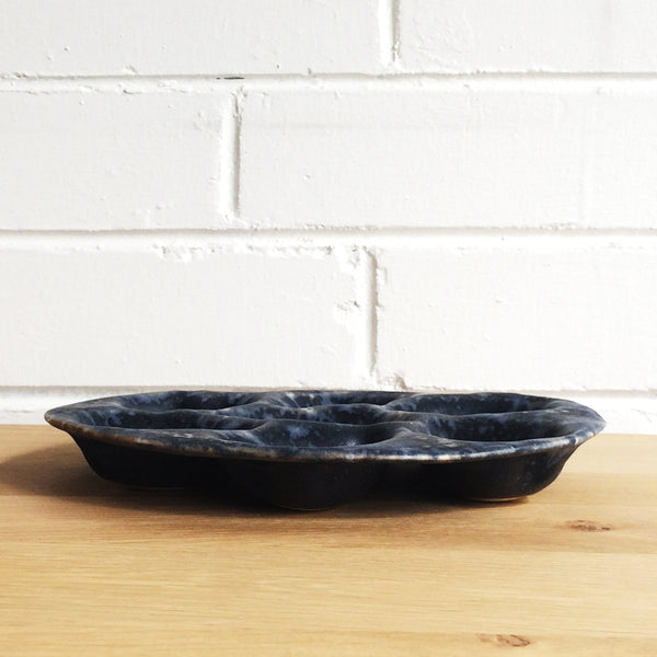 Black Matte Oyster Tray by Christopher Plumridge