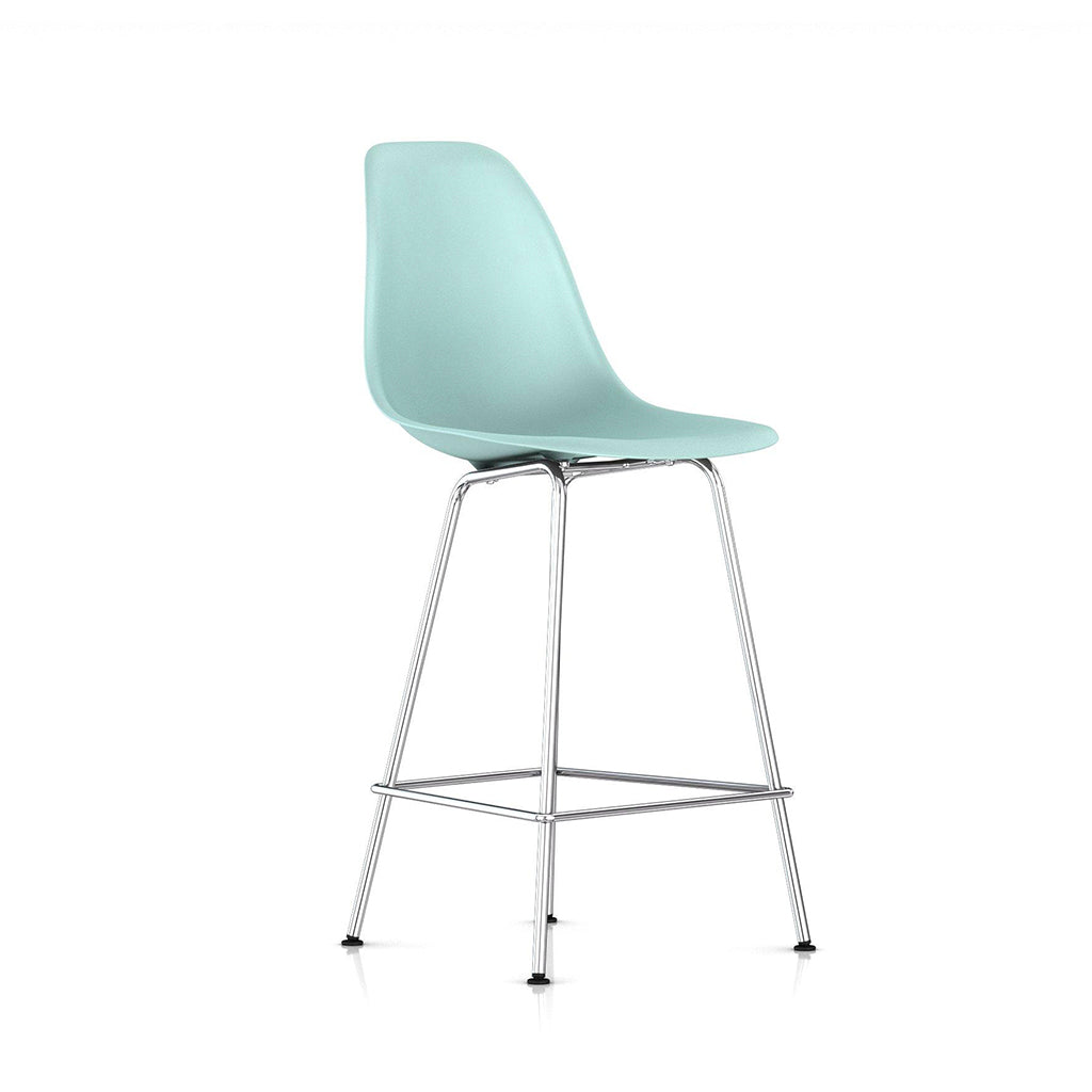 Moulded plastic shop bar stools