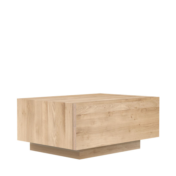 Ethinicraft Madra Oak Bedside Table Open Room