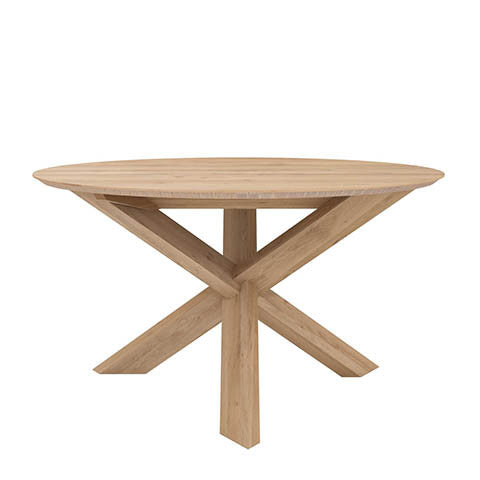 Ethnicraft Circle Oak Dining Table - Open Room