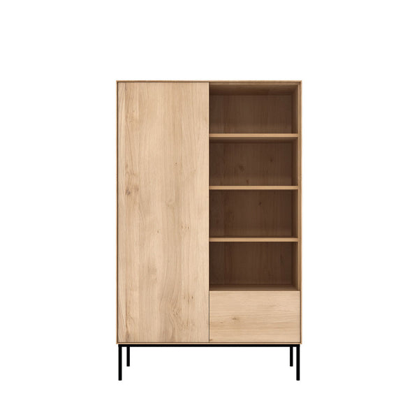 Ethnicraft Oak Whitebird Storage Cupboard 1 Door 1 Drawer Open Room