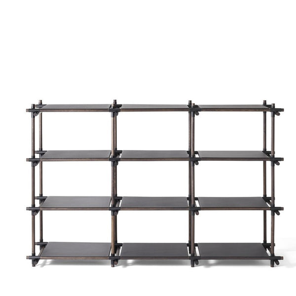 Menu Stick Shelving System in Black + Dark Ash