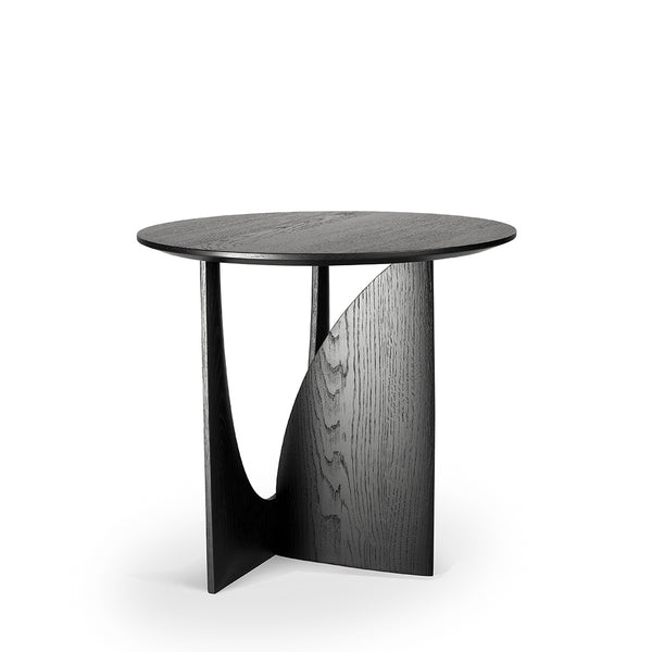 Ethnicraft Black Oak Geometric Side Table