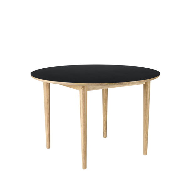 FDB Møbler C62 Round Dining Table Ø115 with Linoleum by Unit 10 Design